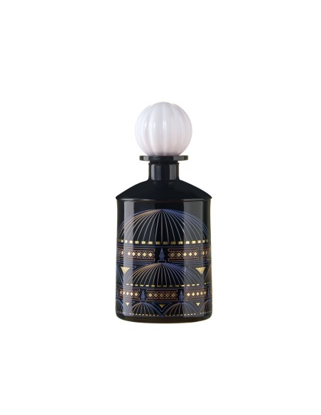 L'Oca Nera - Istanbul - Bottiglia in vetro decorato con Tappo,  Ø 9,5x22h cm 0,70 L