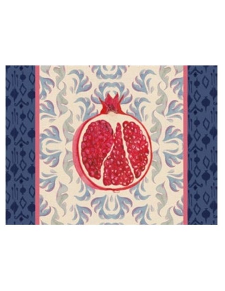 L'Oca Nera -  Tovaglietta Rigida Avorio 39x29,5 cm -  Melograno D'Oriente