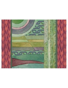 L'Oca Nera -  Tovaglietta Rigida Cornice Ruggine 39x29,5 cm -  Orizzonti di Seta