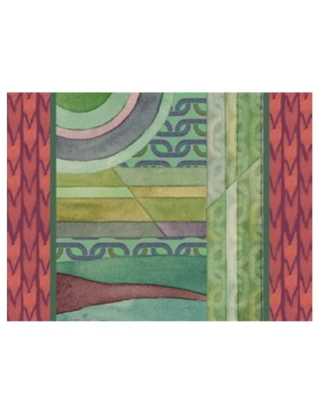 L'Oca Nera -  Tovaglietta Rigida Cornice Ruggine 39x29,5 cm -  Orizzonti di Seta
