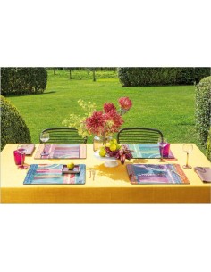 L'Oca Nera -  Tovaglietta Rigida Cornice Ruggine 39x29,5 cm -  Orizzonti di Seta 2