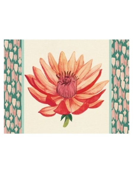 L'Oca Nera -  Tovaglietta Rigida Avorio 39x29,5 cm -  Riflessi di Loto
