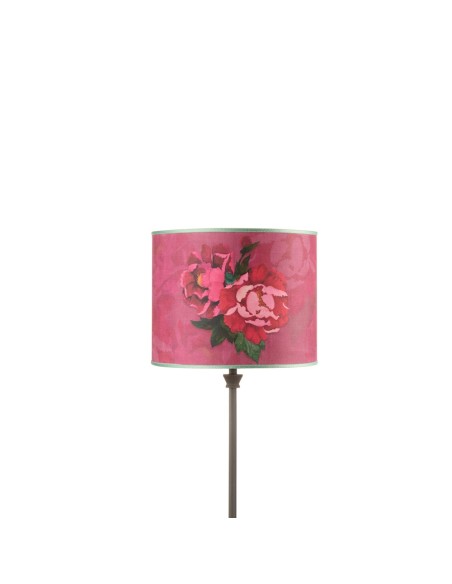 L'Oca Nera - Paralume Cilindrico Piccolo Ø25x20h cm - Petali D'Oriente