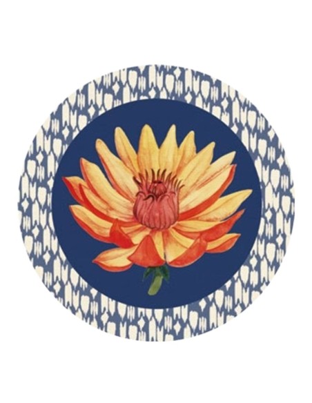 L'Oca Nera -  Tovaglietta Rigida Blu Ø39 cm -  Riflessi di Loto