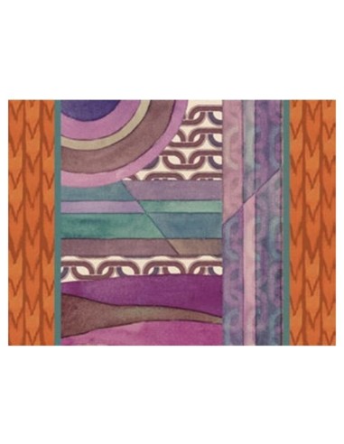 L'Oca Nera -  Tovaglietta Rigida Cornice Arancione 39x29,5 cm -  Orizzonti di Seta