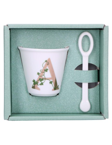 La Porcellana Bianca-Unico Bicchierino A C/Cucchiaino 75 CC Gb 75 Cm Gift Box