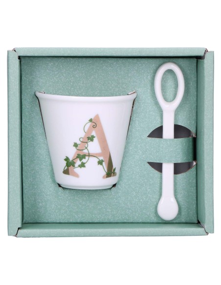 La Porcellana Bianca-Unico Bicchierino A C/Cucchiaino 75 CC Gb 75 Cm Gift Box