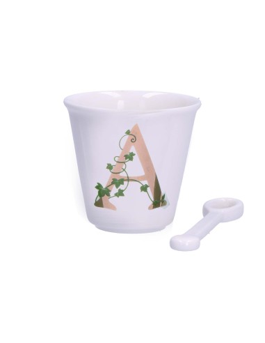 La Porcellana Bianca-Unico Bicchierino A C/Cucchiaino 75 CC Gb 75 Cm Gift Box