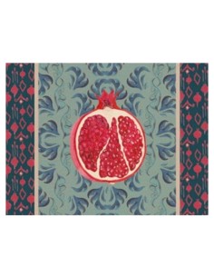 L'Oca Nera -  Tovaglietta Rigida Celeste 39x29,5 cm -  Melograno D'Oriente