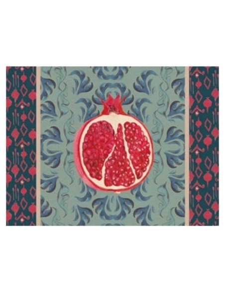 L'Oca Nera -  Tovaglietta Rigida Celeste 39x29,5 cm -  Melograno D'Oriente
