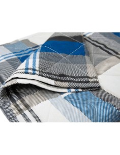 Daunex - Trapuntino matrimoniale in microfibra mis.260x260 cm dis. Dublino blu 2