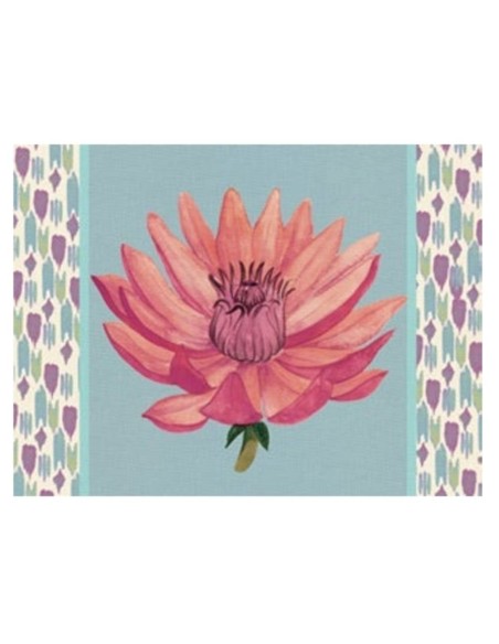 L'Oca Nera -  Tovaglietta Rigida Celeste 39x29,5 cm -  Riflessi di Loto