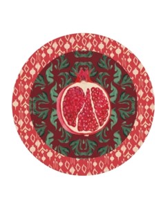 L'Oca Nera -  Tovaglietta Rigida Cacao Ø39 cm -  Melograno D'Oriente