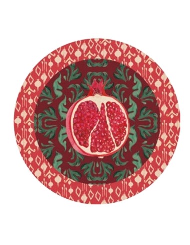 L'Oca Nera -  Tovaglietta Rigida Cacao Ø39 cm -  Melograno D'Oriente