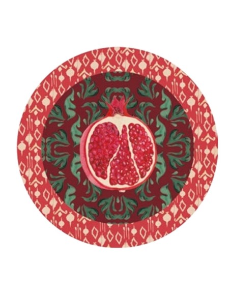 L'Oca Nera -  Tovaglietta Rigida Cacao Ø39 cm -  Melograno D'Oriente