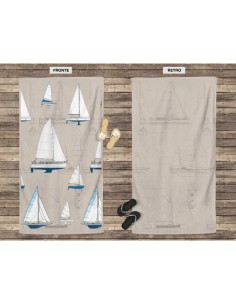 Daunex - Telo mare compact dry dis.Sailing 100x170 cm