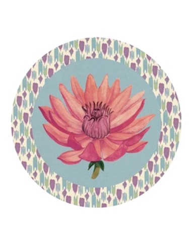 L'Oca Nera -  Tovaglietta Rigida Celeste Ø39 cm -  Riflessi di Loto