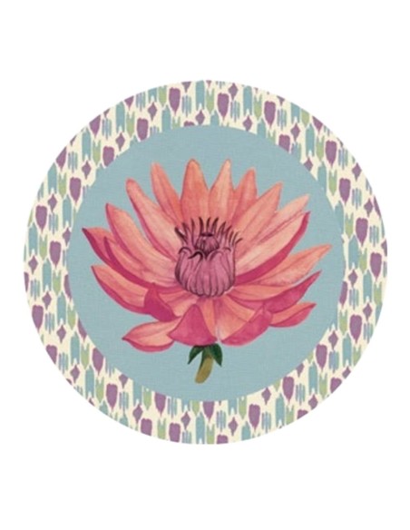 L'Oca Nera -  Tovaglietta Rigida Celeste Ø39 cm -  Riflessi di Loto