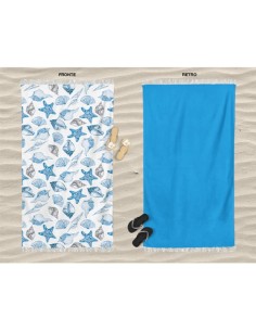 Daunex - Telo mare microspugna 90x170 cm Sand con frange