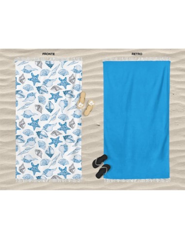 Daunex - Telo mare microspugna 90x170 cm Sand con frange