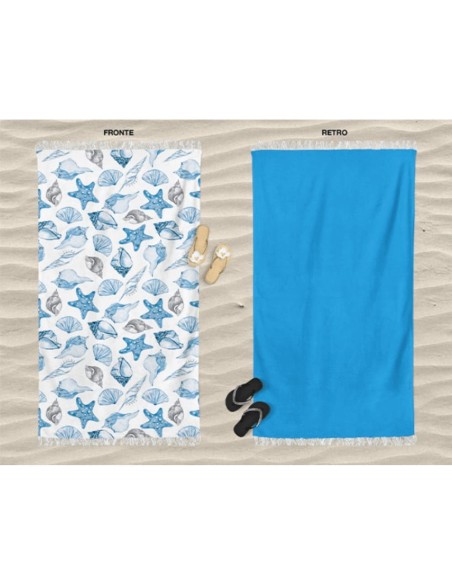 Daunex - Telo mare microspugna 90x170 cm Sand con frange