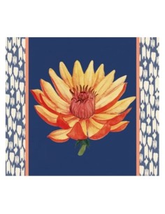 L'Oca Nera -  Tovaglietta Rigida Blu 39x35 cm -  Riflessi di Loto