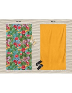 Daunex - Telo mare microspugna 90x170 cm Messico con frange