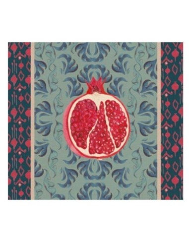 L'Oca Nera -  Tovaglietta Rigida Celeste 39x35 cm -  Melograno D'Oriente