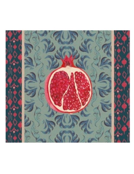 L'Oca Nera -  Tovaglietta Rigida Celeste 39x35 cm -  Melograno D'Oriente