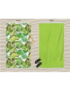 Daunex - Telo mare microspugna 90x170 cm Tropici con frange