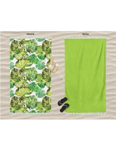 Daunex - Telo mare microspugna 90x170 cm Tropici con frange