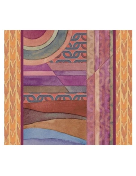L'Oca Nera -  Tovaglietta Rigida Cornice Senape 39x35 cm -  Orizzonti di Seta