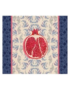 L'Oca Nera -  Tovaglietta Rigida Avorio 39x35 cm -  Melograno D'Oriente