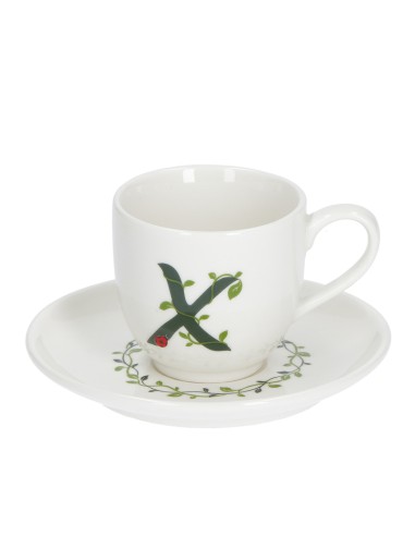 La Porcellana Bianca·tazza Caffe' C/p Lettera 'x' Cc 85 in Gift Box