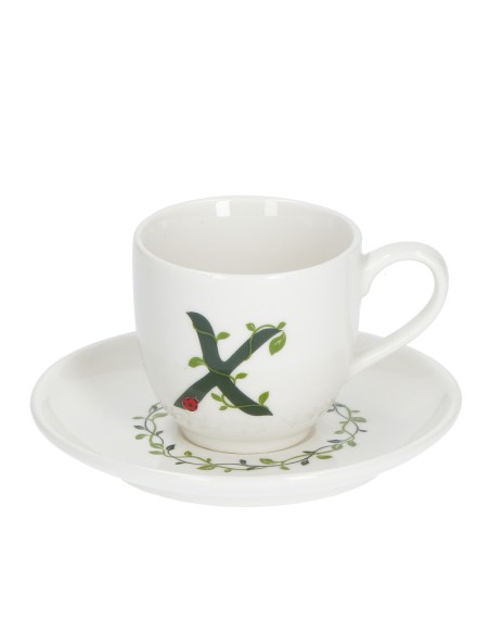 La Porcellana Bianca·tazza Caffe' C/p Lettera 'x' Cc 85 in Gift Box