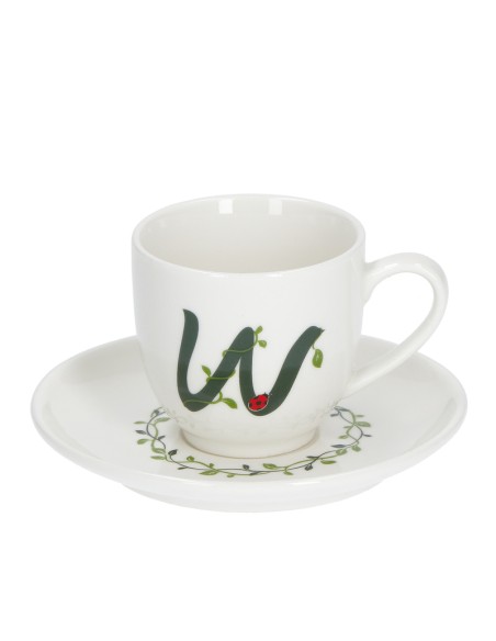 La Porcellana Bianca·tazza Caffe' C/p Lettera 'w' Cc 85 in Gift Box