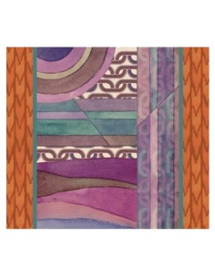 L'Oca Nera -  Tovaglietta Rigida Cornice Arancione 39x35 cm -  Orizzonti di Seta