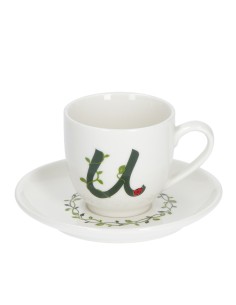 La Porcellana Bianca·tazza Caffe' C/p Lettera 'u' Cc 85 in Gift Box