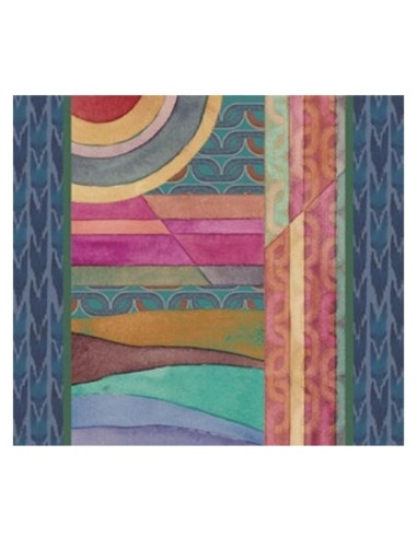 L'Oca Nera -  Tovaglietta Rigida Cornice Blu 39x35 cm -  Orizzonti di Seta