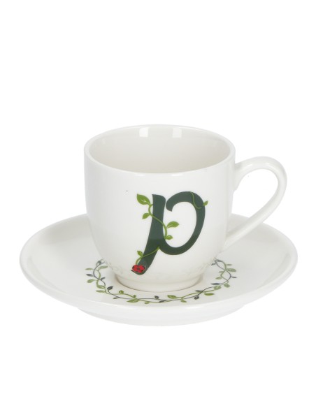 La Porcellana Bianca·tazza Caffe' C/p Lettera 'p' Cc 85 in Gift Box
