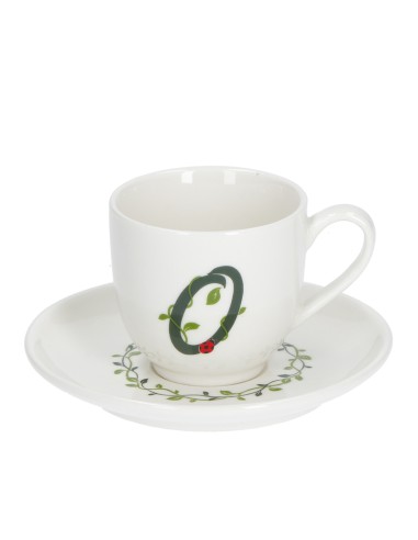 La Porcellana Bianca·tazza Caffe' C/p Lettera 'o' Cc 85 in Gift Box