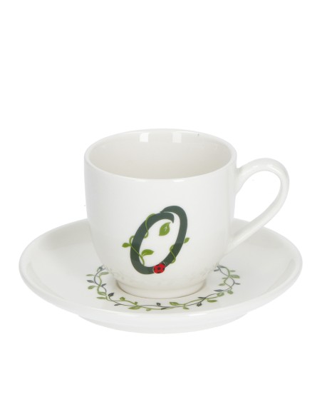 La Porcellana Bianca·tazza Caffe' C/p Lettera 'o' Cc 85 in Gift Box
