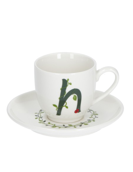 La Porcellana Bianca·tazza Caffe' C/p Lettera 'h' Cc 85 in Gift Box