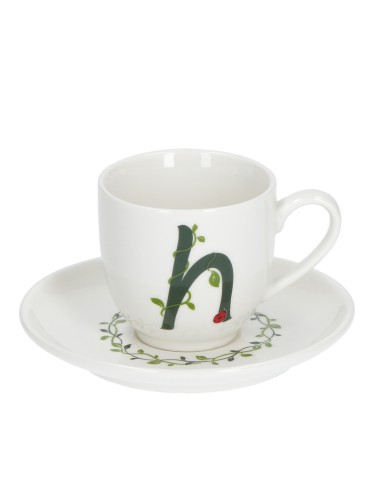 La Porcellana Bianca·tazza Caffe' C/p Lettera 'h' Cc 85 in Gift Box