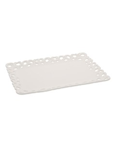 La Porcellana Bianca·vassoio Traforato 35x26 Cm in Luxury Box