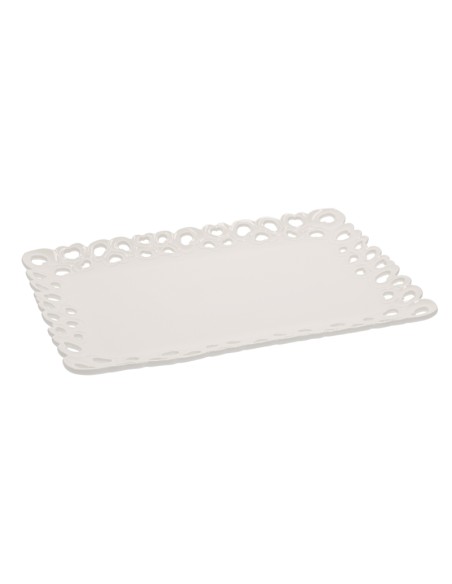 La Porcellana Bianca·vassoio Traforato 35x26 Cm in Luxury Box