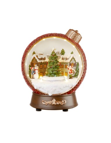 L'Oca Nera - Palla di Natale con Movimento, Musica e Led 18,5x16x22,5h