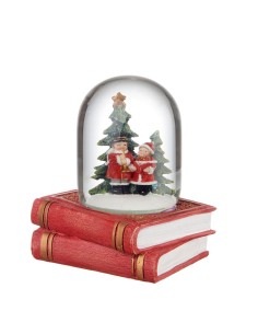 L'Oca Nera - Boule De Neige Libri  13x11x14,5h