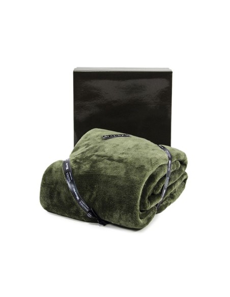 Daunex-  Plaid Microtec Coperta tinta unita in scatola abbinata cm 160 x 210
variante verde