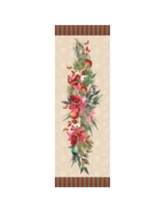 L'Oca Nera - Stella di Natale - Runner Antimacchia cm 155 x 50, 2 posti